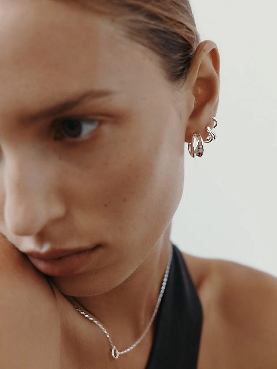 Rise Hoops Stirling Silver