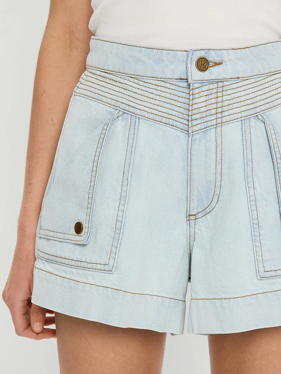 Celene Denim Short Pale Indigo Kivari