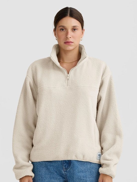 Sherpa Fleece Quarter Zip Natural