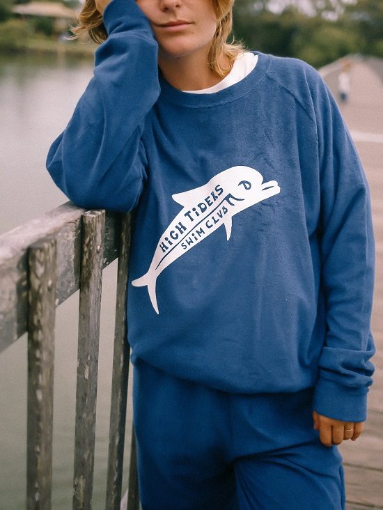 High Tiders Sweater Navy Blue Atmosea