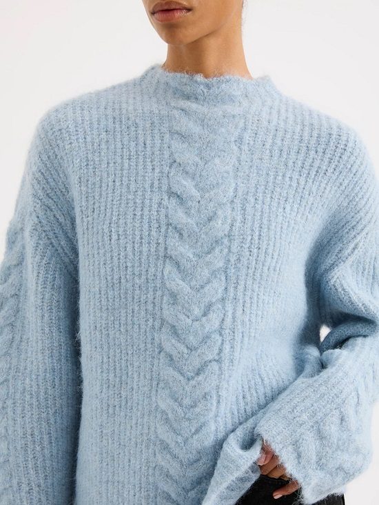 Paige Cable Knit Nude Lucy