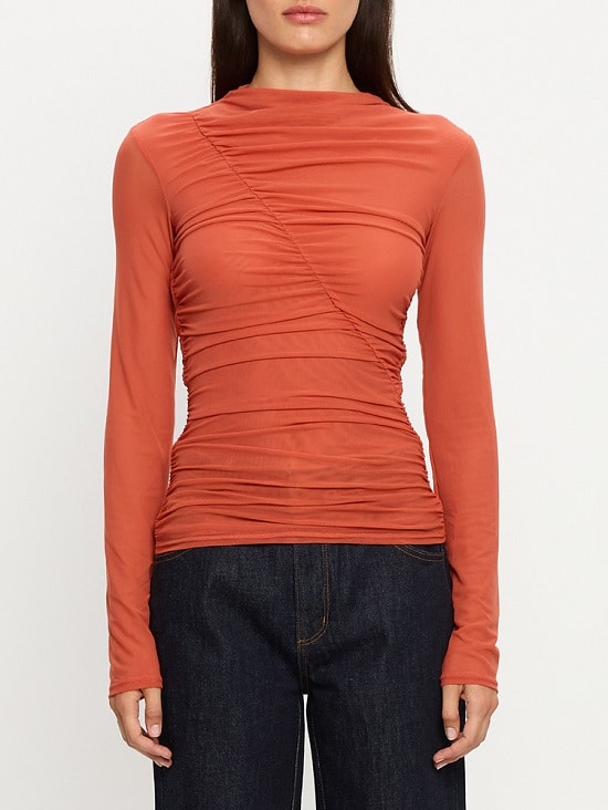 Dylan Mesh Top Red Kivari
