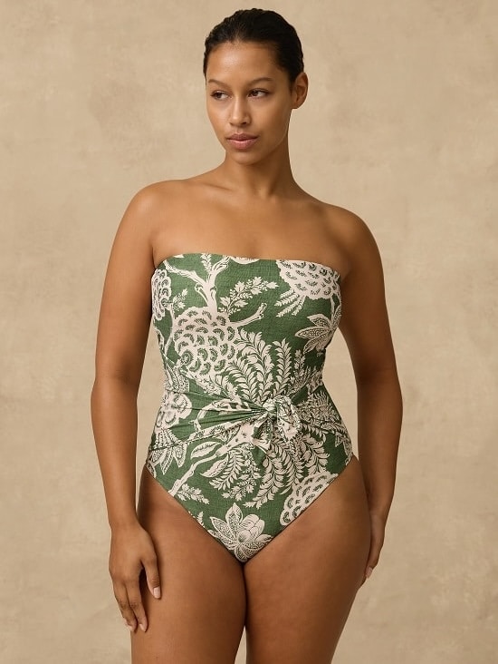 Zeni Scarf Tie Bandeau One Piece